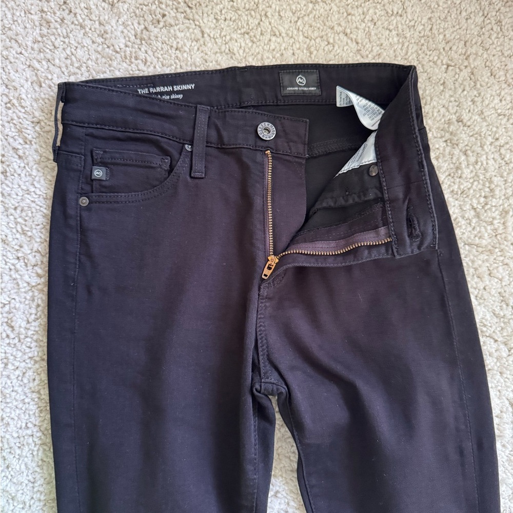 AG Farrah High Rise Skinny Black Jeans Size 24 EUC - Picture 7 of 9
